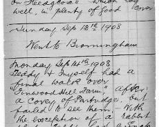 Shooting05 Extracts from 1908 shooting diary of William Shakespeare from Henley