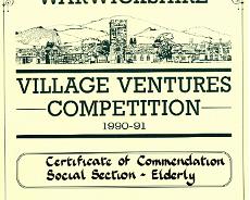 Lapworth Awards_0003 Certificate of Merit awarded to Lapworth Elderberries in Village Ventures Competition 1991