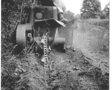 Trencher Royal Engineers working on canal restoration in Lowsonford 1961-64