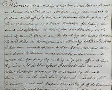Pinkerton Extract from the Company minutes regarding the contract for the Rowington Cutting and Embankment. Thomas Pinkerton had attempted to bribe Wm Felkin, the Company...