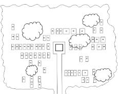 Wroxall schematic Schematic of graveyard layout