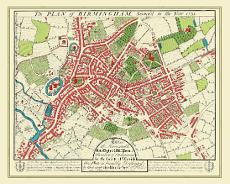 Westley Map of Birmingham 1731 Westley map of Birmingham from 1731