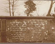 John Grafton Tomb Old photograph of Grafton / Overton tomb in Baddesley Clinton churchyard. The inscription on the tomb is now unreadable