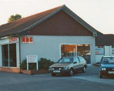 250405_0019b H&S Motors at the corner of Station Lane 1970s