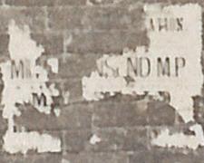 Almshouse poster Close up of the tattered poster on the wall of the building in the previous photo. May refer to Frederick Townsend who was the local MP from 1886 to 1892