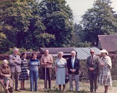 RAC_0002 Almshouse Trustees after planting memorial tree to WL Burrows, past Chairman - 1978