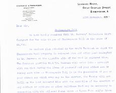 SHDoc5 Letter re purchase of Shakespeare Hall 1937