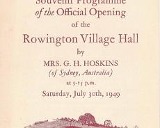 SCAN0581a Opening of Rowington Village Hall 30/7/49. Full document as PDF file here