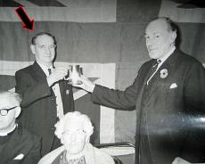 Boyles, Allan - 48 years Award at Rowington - 8 Nov 1969 (1) - arrowed Allan Boyles' 48 years Award at Rowington - 8 Nov 1969 Ex- Servicemen's Supper