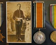 Boyles, Allan - WW1 Medals - Front Allan Arthur Boyles and his medals