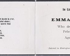 Boyles, Emma - Remembrance Booklet - Inner pages Funeral service card for Emma Boyles 1929