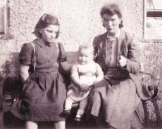 Fisher13 Mary (left) with baby sister Susan (born 1955) and her mother Frances Taylor (nee Phillips).
