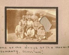 AG Hanson - Palestine 1917 - Warwickshire Yeomanry group Anthony Hanson and a group of friends in Palestine 1917