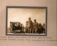 AG Hanson - Palestine 1917 - Yeomanry and small guns at Huj Captured guns a few hours after the charge by the Warwickshire Yeomanry at Huj, November 1917