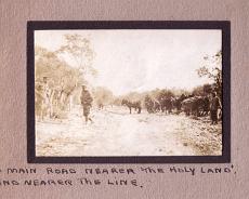 Hanson AG - Palestine Campaign 1917 - 1 A road behind the front line from Anthony Hanson's album from when he served in Palestine in 1917-18