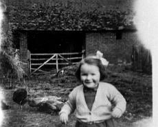 S1811 Miss Mary Johnson at High Chimneys Farm - Bushwood c1946