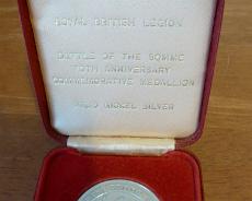 P1070743 British Legion commemorative medallion to mark the 70th anniversary of the battle of the Somme - presented to Fred Neale