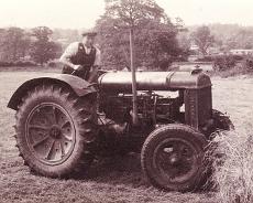 16 Father on tractor Mr Harry Sweetman working at Turner’s End Farm, driving a standard Fordson tractor