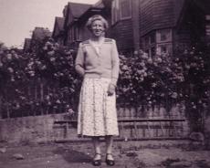19 Mrs Sweetman on path outside No 1 Mrs Forence Sweetman in front of No 1 Finwood Road