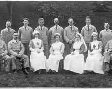 FredTealeSnr2ndleftfront Fred Teale second from the left in the front row when he was recuperating from frostbite at the Red Cross Hospital in Richmond, Surrey, before he went back to...