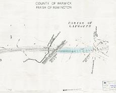 Giblin map 1977 Map of section of the Branch Line rail embankment in Lowsonford from when it was sold in 1977
