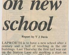 250405_0022 Newspaper article about the new Lapworth School
