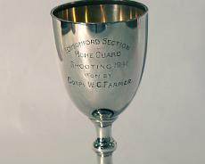Cup b Cup awarded to Geoff Farmer in a shooting competition whilst he was serving in the Lowsonford Home Guard in 1941