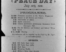 S0520 Peace Day Programme, 1919