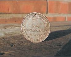 RPR05_0068 Rowington Victoria Jubilee medal 1887 showing restoration of church bells completed at the same time