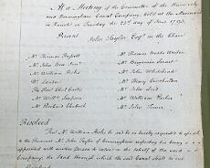 DSC00810a Minutes of the first meeting of the canal company on 25th June 1793