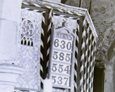 P1070004 Detail of organ loft from 1899 interior photo