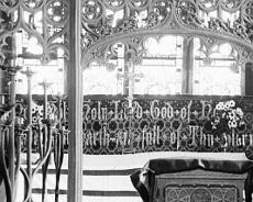 Reredos Detail of altar from 1899 interior photo
