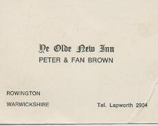 20131117_0008 Business Card from the New Inn before it was renamed Tom O'the Wood