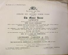 P1020375 Sale details for The Manor House in 1946