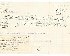 Norrmanhurst_0012 Receipt to Samuel Lingard from the Warwick and Birmingham Canal Company for right to cross their land