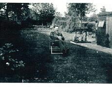 img20211208_0116 AJ Paddock in the garden of Poplar Cottage 1938. The well shown was still in good condition in 2000s
