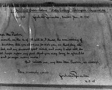 S1314 Dedication to watercolour of Holly Cottage by the artist Gerhard Reinke 1945