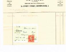 SHDoc6 Invoice for cigars Shakespeare Hall 1941