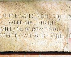 S6125 Plaque dedication for the gates at village hall