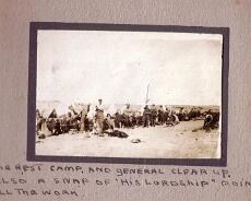 Hanson AG - Palestine Campaign 1917 - 3 The rest camp from Anthony Hanson's album from when he served in Palestine in 1917-18. Anthony Hanson arrowed, centre.