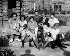 Cavan Hayes Group outside house - Harborne Hayes Family group outside Finwood Hill House
