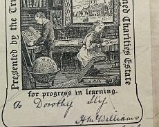 Sly9 Book plate from Prize awarded to Dorothy Sly at Rowington School in 1923