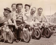 1 Butlins 1956 - Bob Eddie Ray Gordon (Buster) 1 l-r Bob Sweetman, Eddie Smith, Ray Neill, Gerald (Buster) Parkes