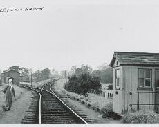 250314 The end of the old Henley Branch Line. Parts of the old goods yard visible on the left.