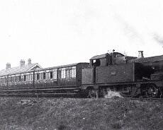 Train at Henley - photo by G.M. Perkins Photo by GM Perkins (son of Thomas) showing a train at the old Henley station