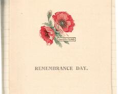 Menu28 Cover of menu for ex-servicemen's supper in 1930